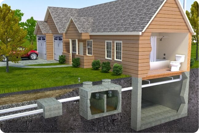 Beautiful house around the road image